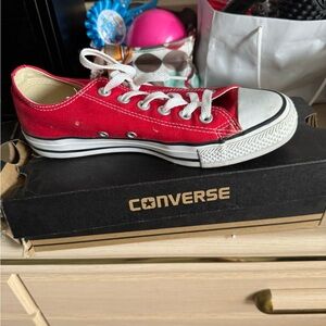 Converse Red All Star Ox Sneakers